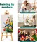 Framed Paint by Numbers Kit for Adults Beginner & Kids, Flowers Easy Adult Paint by Number Kits on Canvas, DIY Colorful Acrylic Watercolor Oil Paint by Number for Teens for Home Decor Gift 8x12 Inch